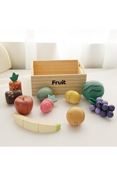 Choice4 Fruit group Children's wooden fruits and vegetables, joyful play at h...