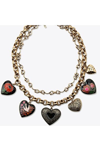 nesdesign Zr Set of 2 Metal Heart Necklaces