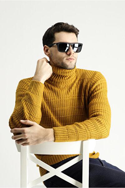 Kiğılı Turtleneck Slim Fit Slim Fit Patterned Knitwear Sweater