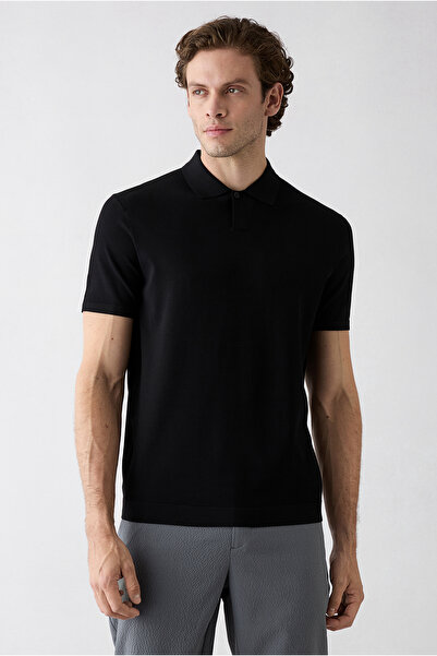 Kiğılı Regular Fit Buttoned Polo Collar Knitted T-Shirt
