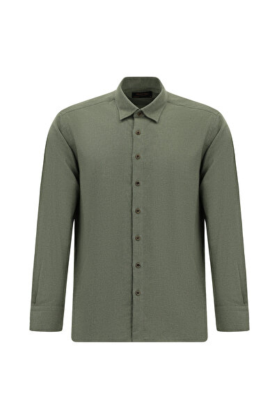 Abdullah Kiğılı Long Sleeve Regular Fit Italian P Cotton Shirt