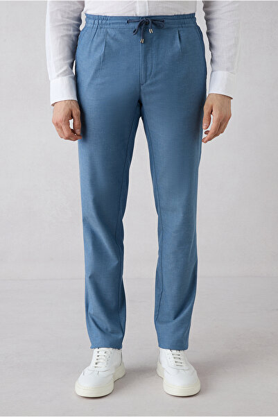 Kiğılı Regular Straight Fit Beli Lastikli İpli Pileli Likralı Jogger Pantolon