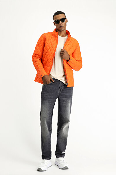 Kiğılı Mock Neck Pocketed Zippered Windproof Quilted Sports Coat