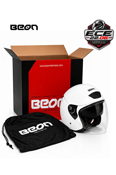 beon ÇENESİZ VİZÖRLÜ YAZLIK KASK [B210] [BEYAZ]