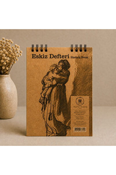 Pagos Yayınları Black Spiral A5 Sketchbook - 50 Yp/120 Gr