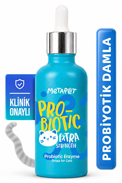 Metapet Kediler için Probiyotik Sıvı Enzim Damla, Bağışıklık Vitamini, Sindir...