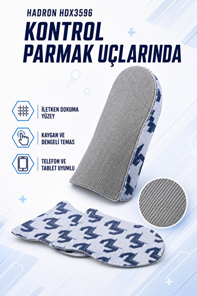 HADRON HDX3596 Mobil Oyun Parmak Eldiveni PUBG CoD Free Fire Dokunmatik Gri