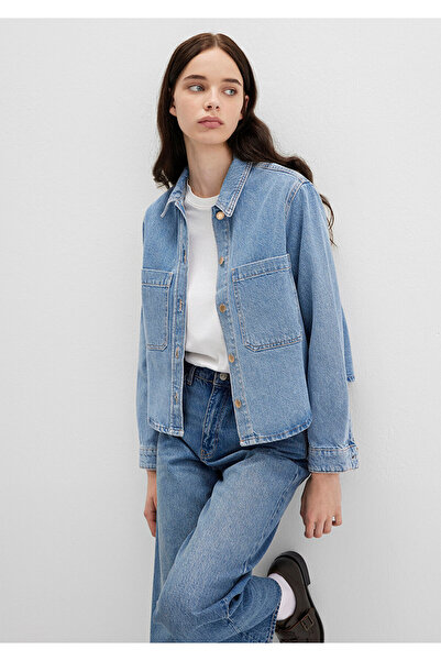Mavi Norina Premium Indigo Blue Jean Shirt Crop / Short Cut 1210779-89212