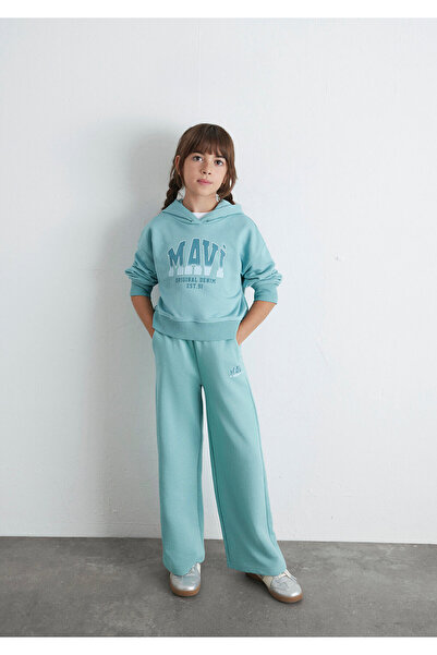 Mavi Hanorac verde cu logo imprimat 7S10124-71748