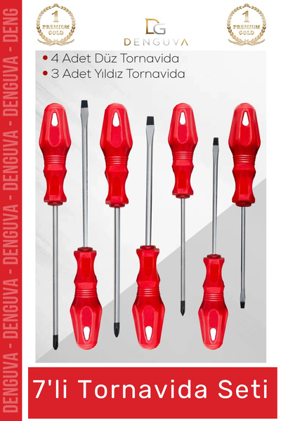 Denguva #TornavidaSeti Profesyonel Tamir Onarım Ergonomik Dayanıklı Çelik Tak...