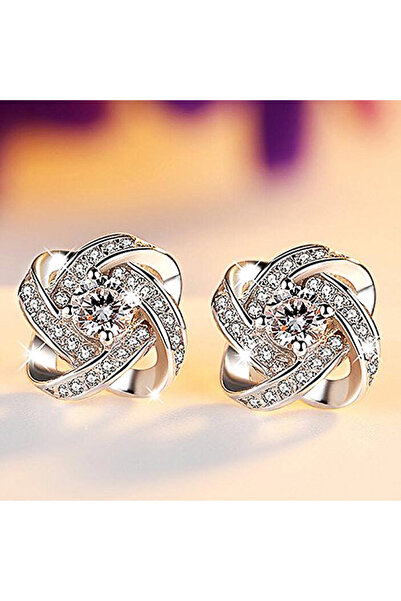 Choice E1028 Huitan Elegant Lady Aesthetic Stud Earrings with Brilliant Zirco...