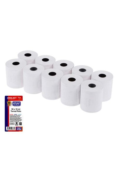 KRAF  Termal Pos Rulosu 56x16mm 1 Paket (10 Adet)