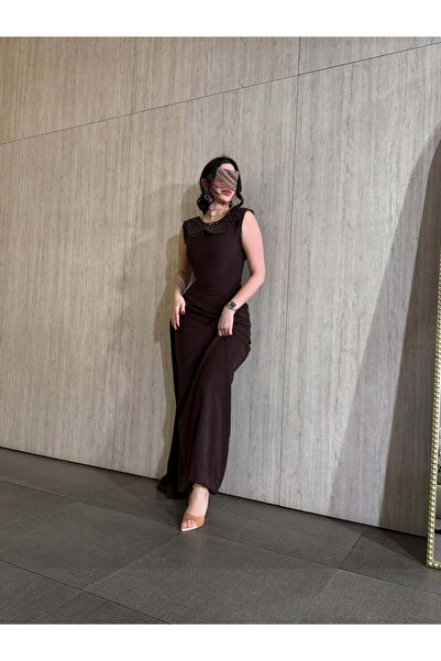 saher-alshrek Moka Light Evening Dress