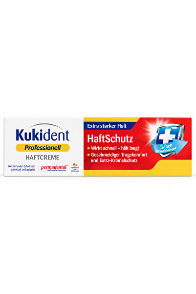 Kukident Professional Protez Yapıştırıcı Krem HaftSchutz 40g – Extra Güçlü Tu...