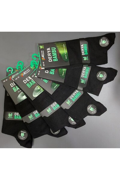 DERYA Men's Seamless 4 Season Bamboo Long Socks 6 Pieces