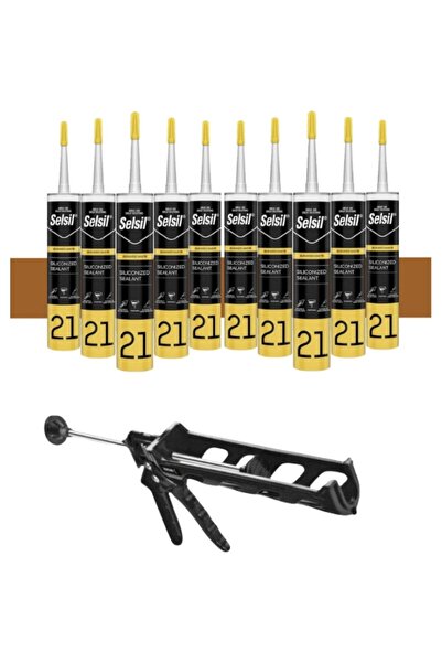 Selsil Silikonize Mastik 500 gr Altınmeşe (10 Adet), Plastik Tabanca