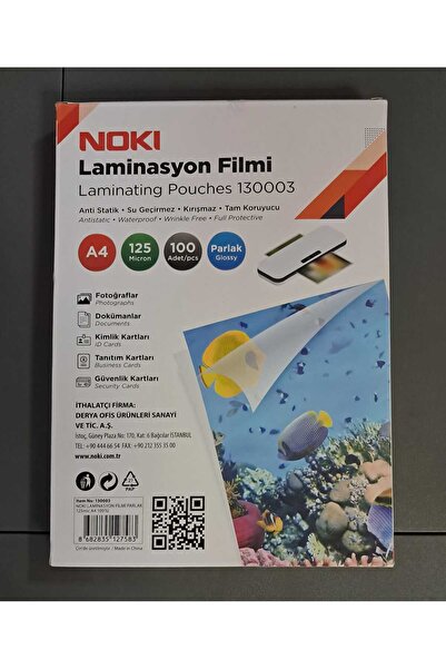 Noki A4 125 MİCRON LAMİNASYON FİLMİ