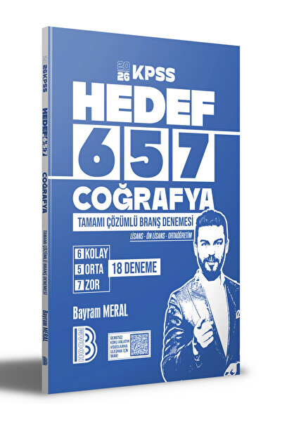 Benim Hocam Yayınları 2026 Kpss Hedef 657 Coğrafya 18 Çözümlü Branş Denemeler...