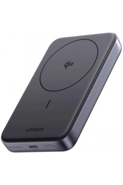 Ugreen Baterie externă PB761, 10000mAh, 30W, PD + FQI, 1 x QI - 1 x USB-C, Gri