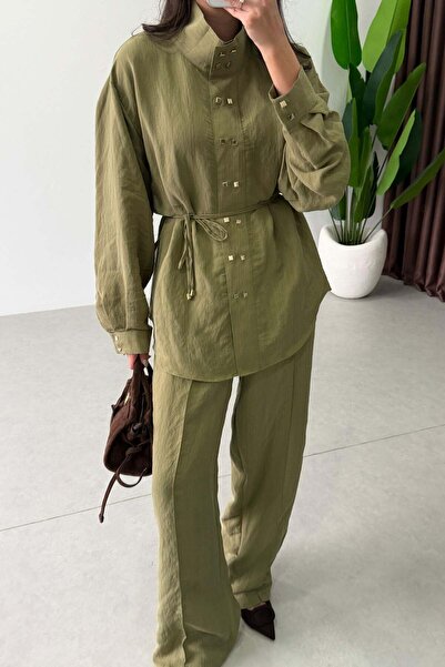 Lavanta Tekstil Vesti High Collar Design Suit