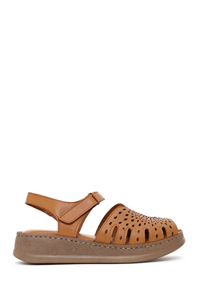 Derimod Γυναικεία δερμάτινα άνετα σανδάλια με χοντρή σόλα με μαύρισμα σχέδιο ...