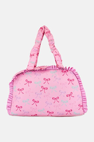 OMG Accessories Women Allover Print Quilted Duffle Bag, Multicolor