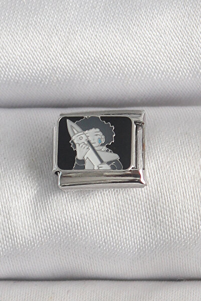 Berren Stylish 316L Steel Silver Color Black Engraved Portrait Model Nominati...