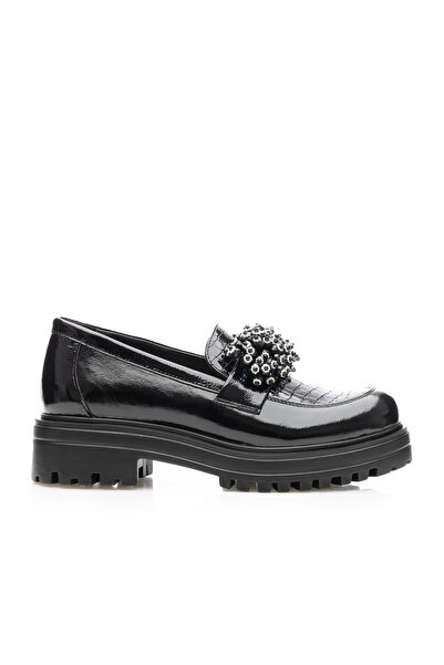 UrbanShoes Pantofi casual damă din piele naturală, Leofex - 035 Negru Naplac