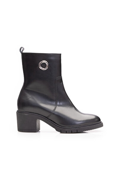 UrbanShoes Botine damă din piele naturală, Leofex - 011 Negru Box