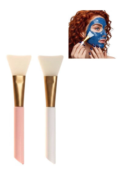MIROE Professional White/Pink Handle Silicone Mask Brush - Hygienic Skin Care...