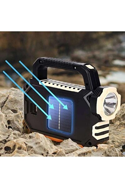 ALFAGİFT Güneş Enerjili Solar LED Kamp Lambası ve El Feneri - Avcı, Kampçı ve...