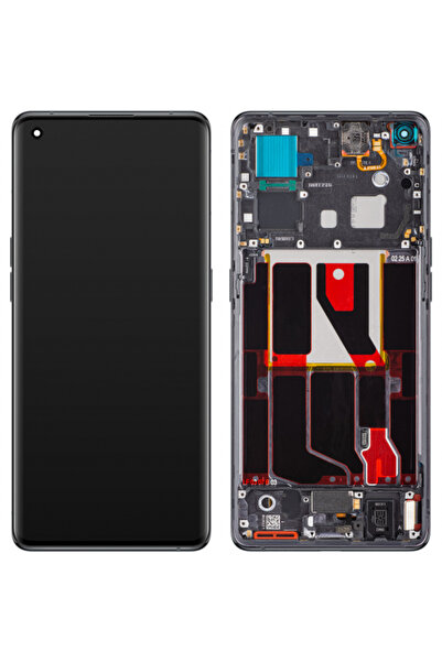 OPPO Тъчскрийн дисплей за Find X5, с рамка, черен, Сервизен пакет 4130031