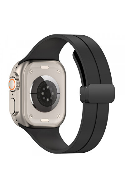 Techsuit Curea W011 pentru Apple Watch 42mm/ 41mm/ 40mm/ 38mm Seria, Negru