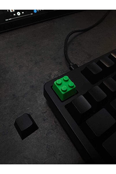 TaneStore Renkli 4'lü Brick Mekanik Klavye Keycap Seti - 3D Baskı Artisan Tuş...