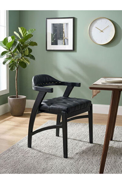 Gazzini Furniture Chelsea Kolçaklı Ahşap Sandalye