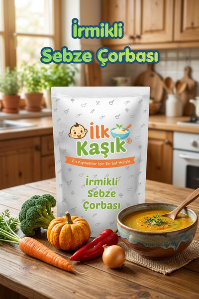 İlk Kaşık İrmikli Sebze Çorbası 125 Gr +6 Ay Katkısız Bebek Çorbası