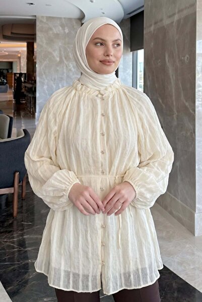 Salih Çelebi Πουκάμισο με λεπτομέρειες Birit Y0122 - ΚΙΤΡΙΝΟ