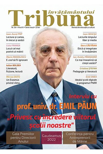 Editura Art Tribuna Învățământului. Revista de educație și cultură Nr. 36/202...