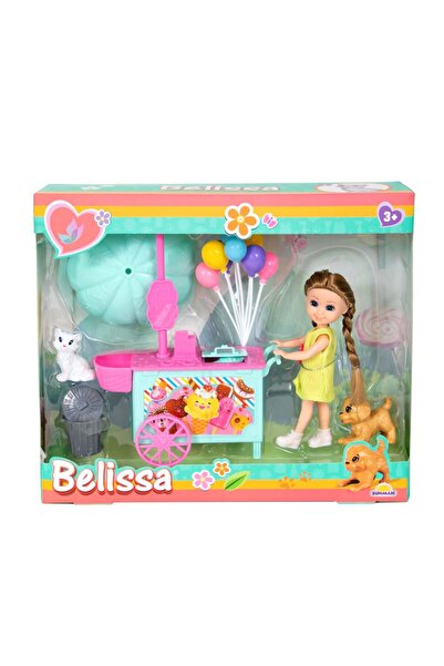 Belissa Set de joaca papusa Belissa, Caruciorul de inghetata, Bleu