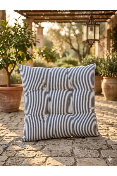 TEZKOTEKSTİL Pofidik Τετράγωνο Μαξιλάρι Καρέκλας 40 x 40 εκ. Ριγέ