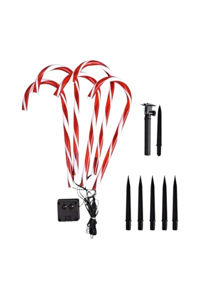 E-ANAMAG Σετ 5 ηλιακών διακοσμητικών φωτιστικών για τα Χριστούγεννα, σε σχήμα...