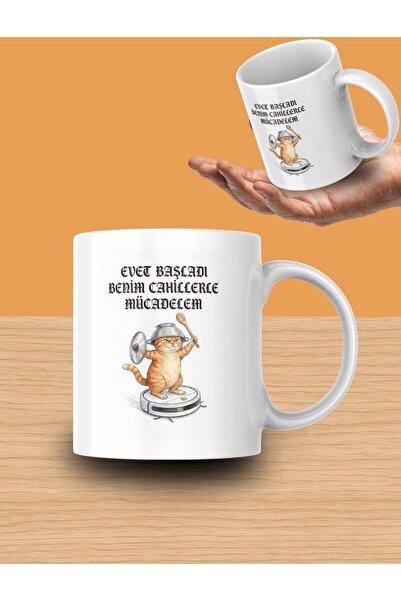 Fikart "Yes, I Started My Fight with My Idiots" Written Mug
