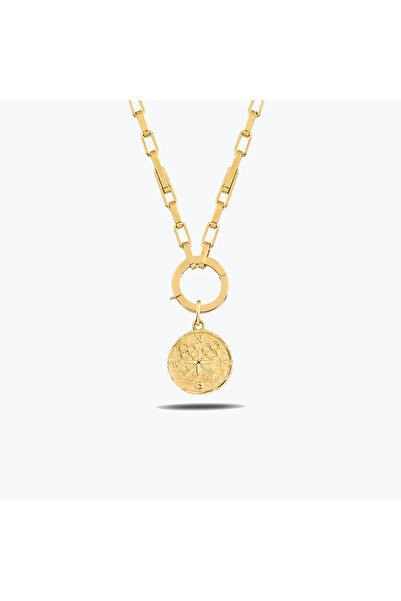 Goldium Jewellery Goldium Pusula Damga Charm Kolye
