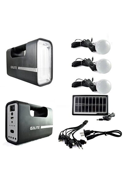 E-ANAMAG Ηλιακό Κιτ με Λάμπα U, USB, 3 Λάμπες 6V 4Ah, GDLite1