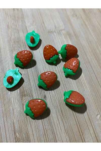 Lorin hobi Bottom-Mounted Strawberry Baby Button 14 mm 10 Pieces Orange