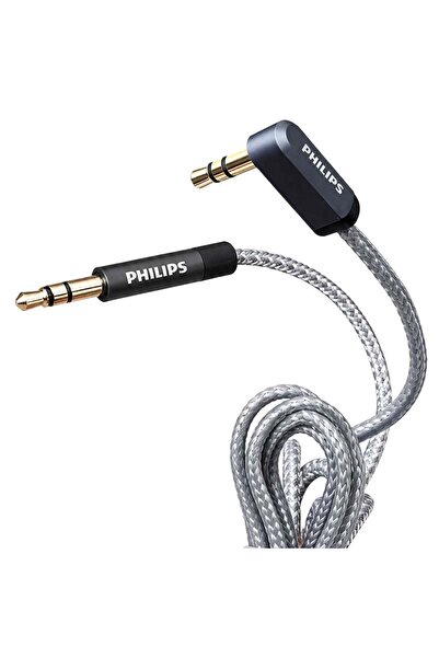 Philips SWR2114F/93 3.5Mm AUX Ses Kablosu 1.5 Metre L Tipi Konnektör Örgülü Z...