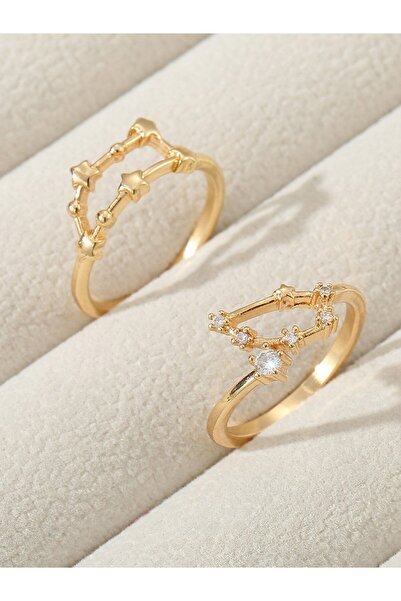 Take Two By Styli Set of 2 - Gold Embellished Rings