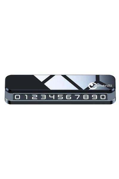 lemontti Suport auto numar telefon parcare LEMSANTDDN, 2 numere, aluminiu, ci...