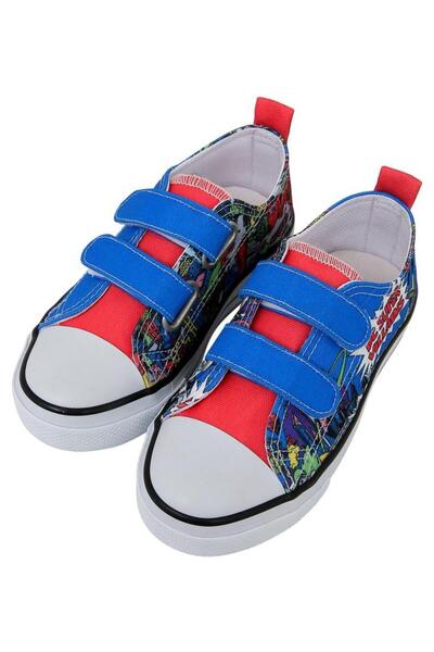 Dogo Unisex Παιδικά Vegan Sneakers με Velcro σε μπλε χρώμα - Σχέδιο Warner Br...