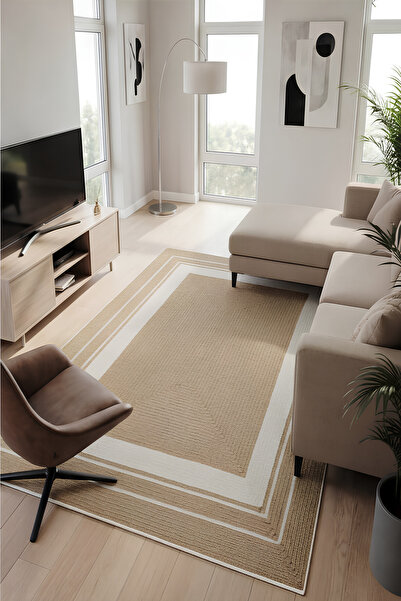 GECE HOME Dijital Kaymaz Baskılı Yıkanabilir Salon Halısı Mutfak Halısı Yolluk